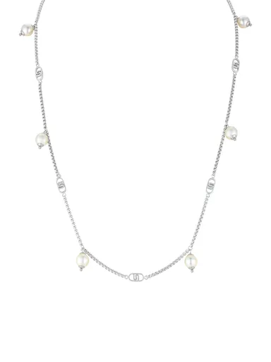 Liu Jo Půvabný ocelový náhrdelník se syntetickými perlami LJ2910