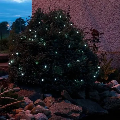 DecoLED Venkovní řetěz SOLAR 5 m, ledově bílá, 50 diod