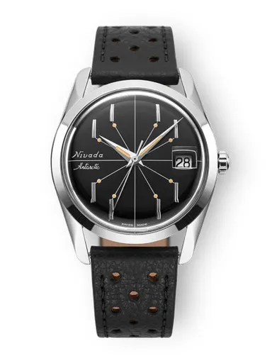 Nivada Grenchen Antarctic Spider Black 35 mm - Black Racing Strap