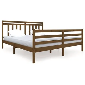 Rám postele medově hnědý masivní dřevo 180×200 cm Super King, 3100672 (3100672)