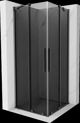 MEXEN/S Velar Duo sprchový kout, posuvné dveře 90 x 90, grafit, grafit kartáčovaná 871-090-090-42-66