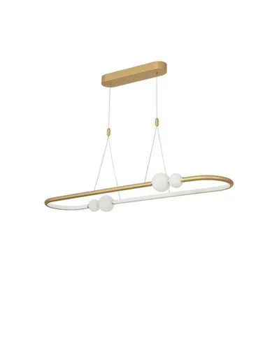 NOVA LUCE závěsné svítidlo CELIA stmívatelné saténový zlatý hliník opálové sklo LED 44.2W 230V 3000K IP20 stmívatelné 9820602