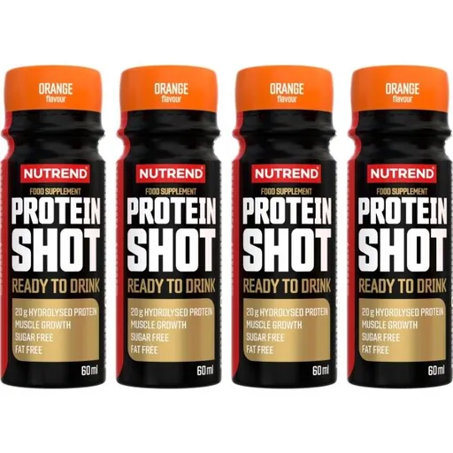 Nutrend PROTEIN SHOT 4X60 ML POMERANČ Hydrolyzovaný protein v shotu, , velikost 60 ML