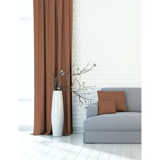 Zatemňovací dekorační závěs nebo látka, Blackout UNI 156, světle hnědý, 150 cm 150 cm