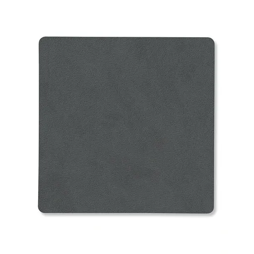 Podtácek SQUARE NUPO 10 x 10 cm, antracitová, kůže, LIND DNA