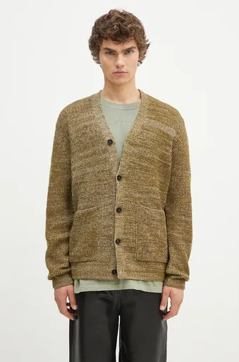Vlněný svetr Norse Projects Loki Wool Cotton Rib Cardigan