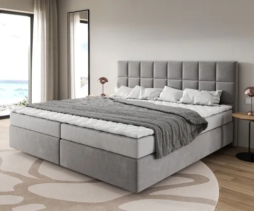 Boxspring postel Dream-Great 200x200 cm mikrovlákno s matrací