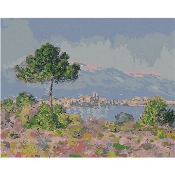 Diamondi - Diamantové malování - ANTIBES PŘI POHLEDU Z PLATEAU NOTRE-DAME (CLAUDE MONET), 40x50 cm,  (606451A)