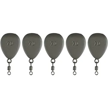 Suretti Olovo kaprové ploché s očkem a obratlíkem 70g Barvené 5ks (4891223214307)