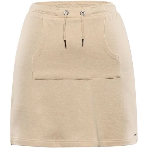 ALPINE PRO HOFRA Dámská letní sukně v délce nad kolena, béžová, velikost