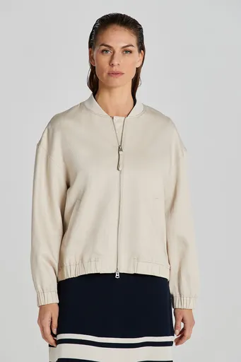 BUNDA GANT LINEN BLEND BOMBER JACKET SOFT OAT