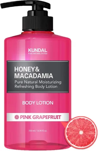 KUNDAL Vyživující tělové mléko Honey & Macadamia Pink Grapefruit (Body Lotion) 500 ml