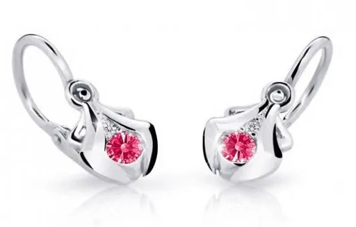 Cutie Jewellery Dětské náušnice z bílého zlata C2224-10-X-2 fuchsiová