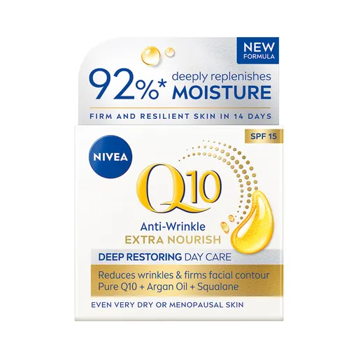 Nivea Q10 Anti-Wrinkle Extra Nourish Výživný denní krém 50 ml