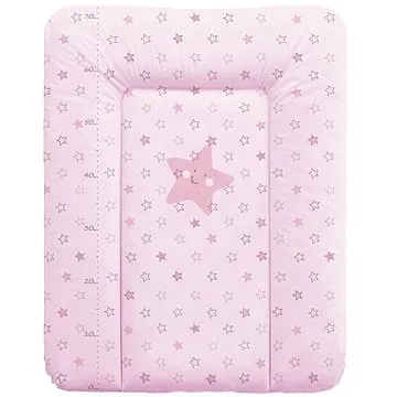CEBA BABY Podložka na komodu měkká - Hvězdy růžová (5907672329536)