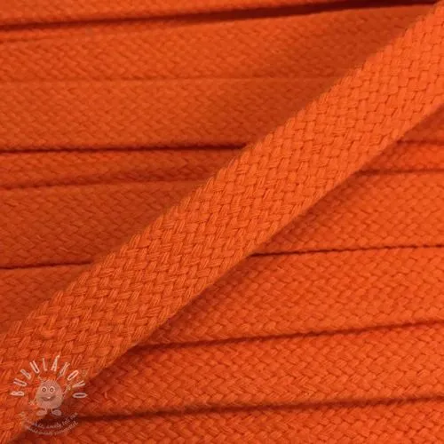 Bavlnená šnůra plochá 15 mm orange