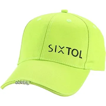 SIXTOL Kšiltovka s LED světlem B-CAP 25lm, nabíjecí, USB, uni velikost, fluorescentní zelená  (SX5036)