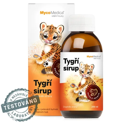 MycoMedica Tygří sirup 200 ml + tetovačky ZDARMA