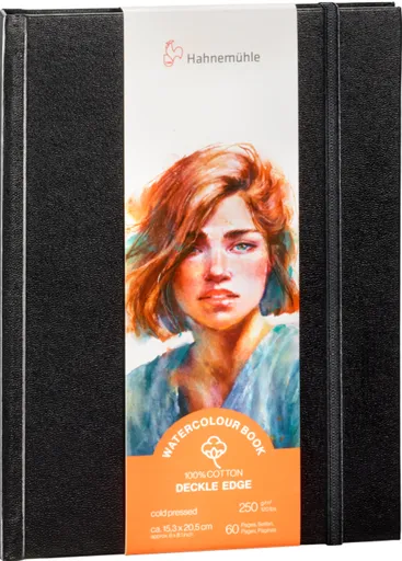 Akvarelová kniha HHM Deckle Edge 100% bavlna 15,3x20,5cm Portrait