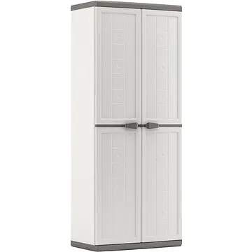 KIS Skříň zahradní JOLLY HIGH bílá/šedá (9732/0447)