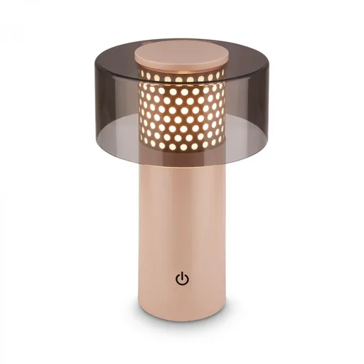 BRILONER Gila stolní lampa - 2,6W, 200lm, bezdrátová, LED, IP44, dotykový vypínač, stmívatelná, antracit/béžová 7669011