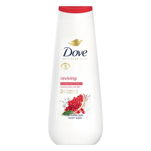 Dove Sprchový gel s vůní granátového jablka a ibišku Advanced Care Reviving (Body Wash) 400 ml