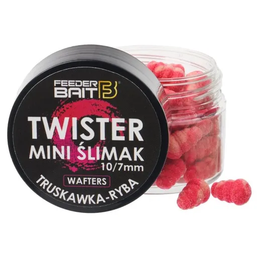 Feederbait twister mini šlimak wafters 10/7 mm 25 ml - jahoda/ryba