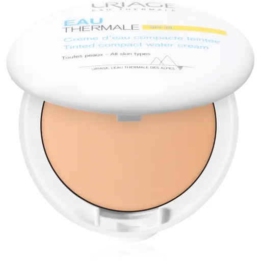 Uriage Eau Thermale Water Cream Tinted Compact SPF 30 hedvábný pudr pro sjednocení barevného tónu pleti 10 g