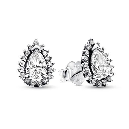 Pandora Třpytivé stříbrné náušnice Kapky Timeless 292834C01
