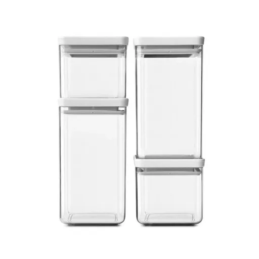 Sada dóz Square Brabantia světle šedá 4 ks