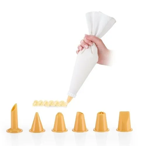 Tescoma DELÍCIA zdobicí sáček plátěný 35 cm, 6 trysek