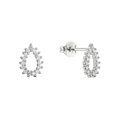 Evolution Group - Pavona Elegantní stříbrné visací náušnice Kapka se zirkony 11552.1