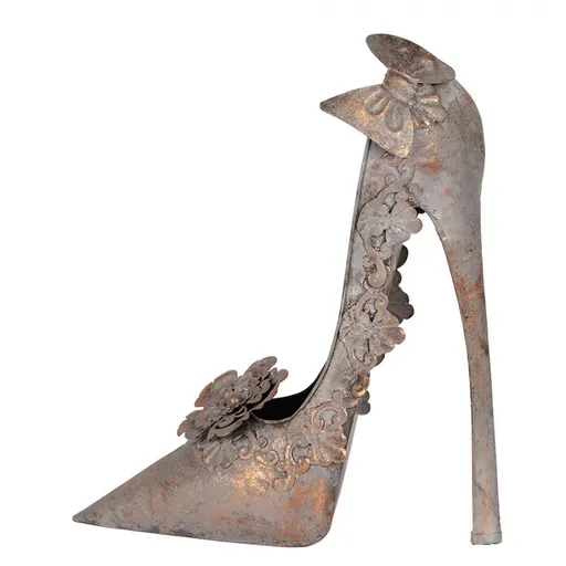 Měděná antik kovová dekorace dámská lodička Brocante - 32*12*36 cm 6Y5846