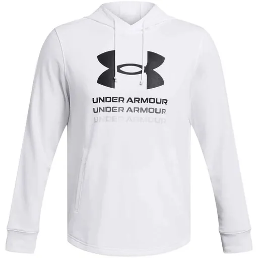 Under Armour RIVAL Pánská mikina, bílá, velikost L