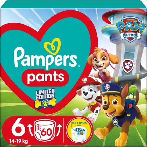 Pampers Pants Paw Patrol Size 6 jednorázové plenkové kalhotky 13-19 kg 60 ks