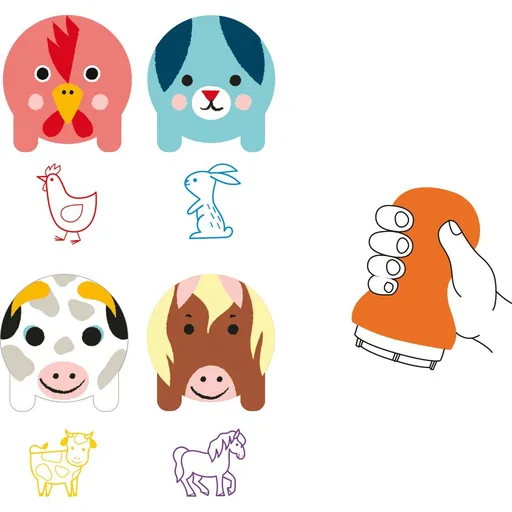 Djeco Razítka pro nejmenší Zvířátka z farmy