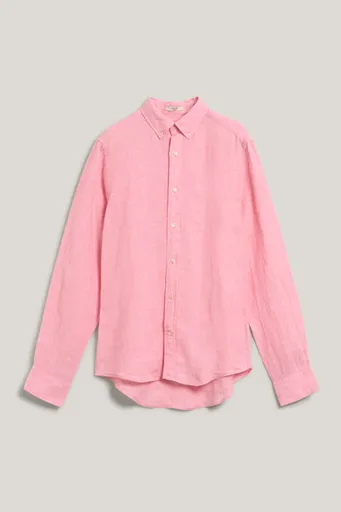 KOŠILE GANT SLIM LINEN SHIRT GERANIUM PINK