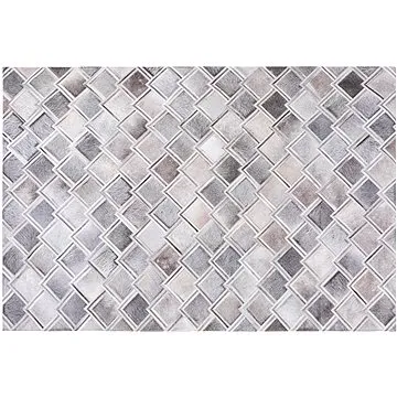 Šedý kožený koberec 140x200 cm AGACLI, 74902 (beliani_74902)