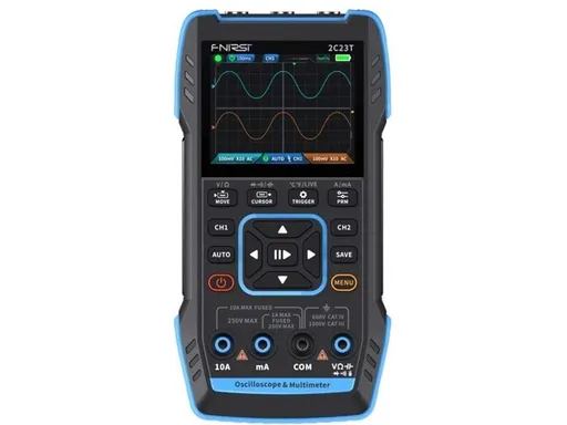 Osciloskop, generátor funkcí a multimetr FNIRSI 2C23T, 10MHz