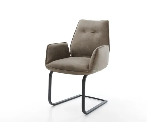 Jídelní židle Zoa-Flex taupe vintage konzolová podnož plochá