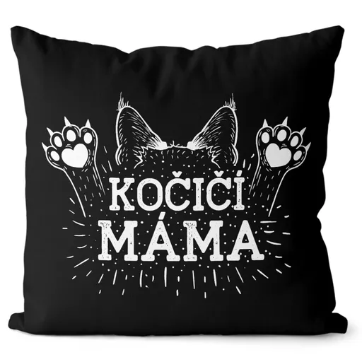 Polštář Kočičí máma – tlapky (Velikost: 40 x 40 cm)