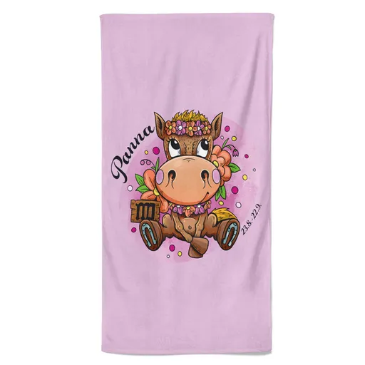 Osuška Koňská znamení – panna (Velikost osušky: 70x140cm)