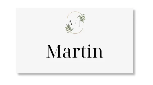 Personal Jmenovka na stůl - Eukalyptus Zvolte množství: od 1 ks do 10 ks