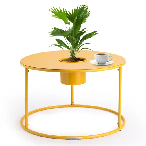 Blumfeldt Irvine, konferenční stolek s květináčem, 60 x 38,5 cm (Ø x V), práškově lakovaná ocel