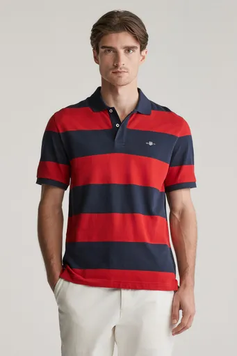 POLOKOŠILE GANT BLOCK STRIPE POLO RUBY RED