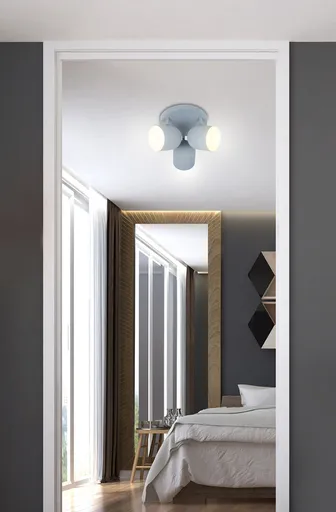 Stropní lampa 3xE27 šedá 32cm AZURO