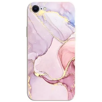 TopQ Kryt iPhone SE 2022 Mramor růžový 75387 (Sun-75387)