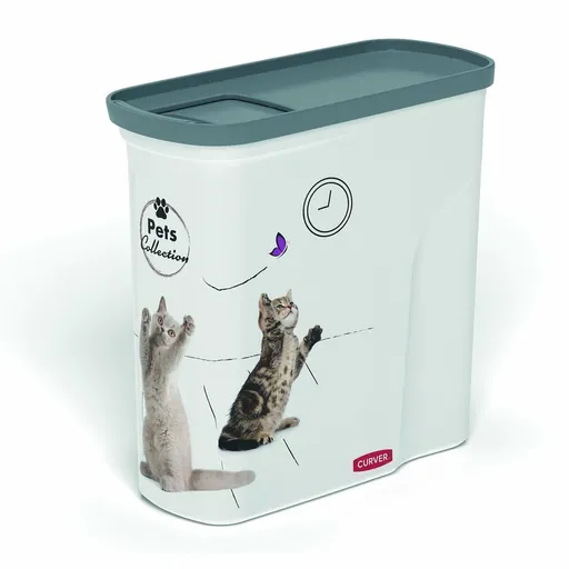 Curver Kontejner na krmivo, vzor kočky, 2 l, 2 l