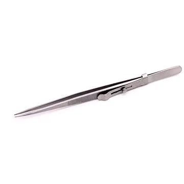 Fine serrated locking tweezers - 160mm 50821 - pinzeta pro uchycení (8001283508216)