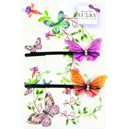 Lukky Fashion Pinetky motýlci s kamínky, dvojbalení